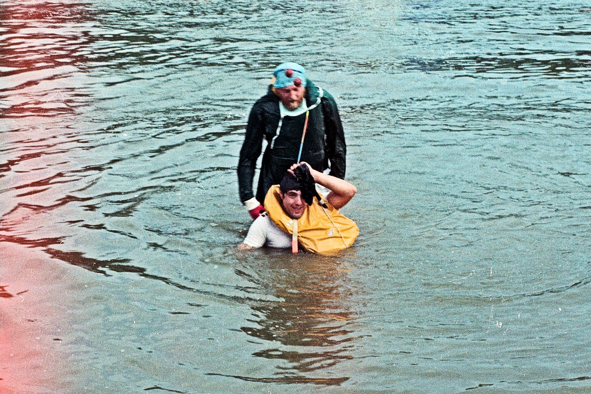 in the water